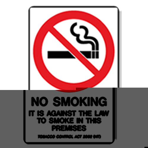 ACT It Is Against The Law To Smoke On These Premises