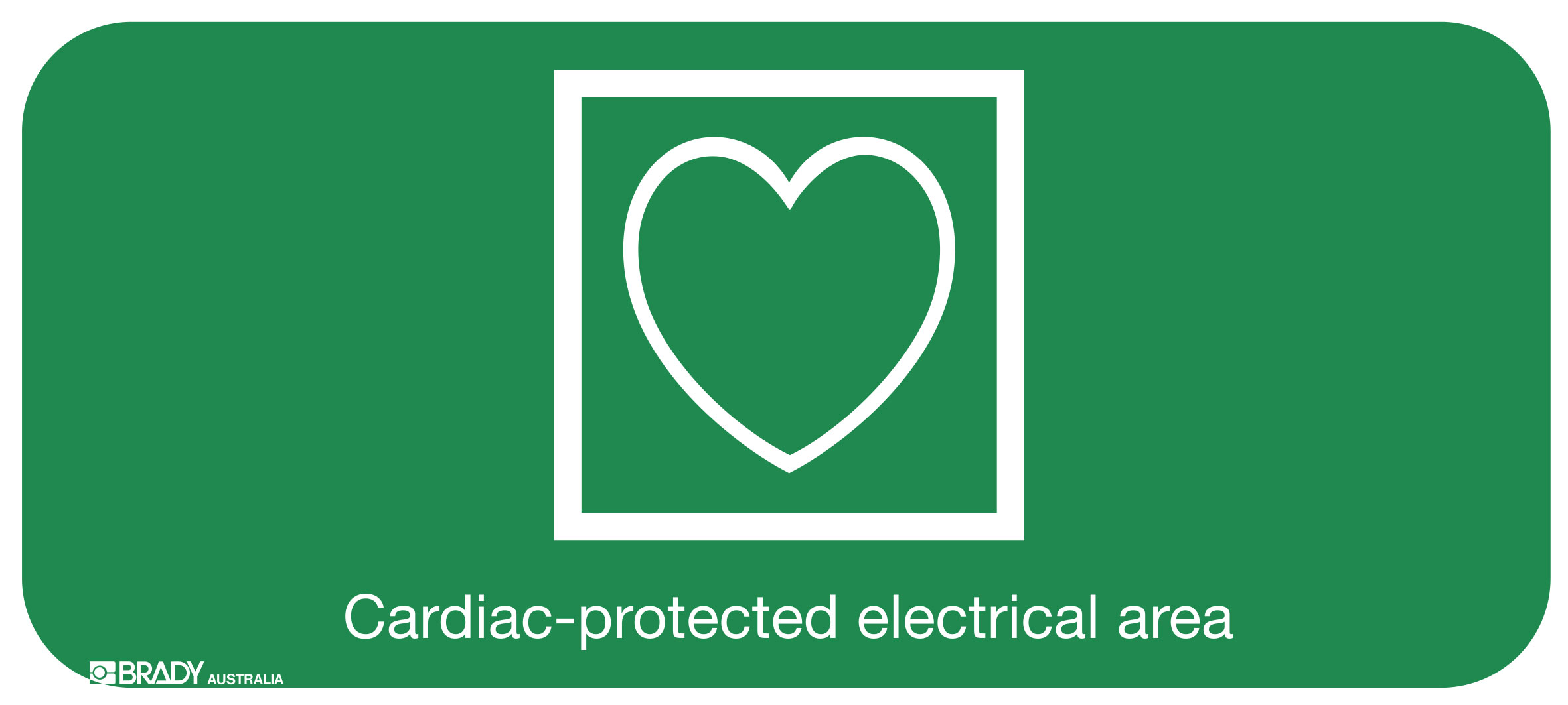Hospital / Nursing Home Signs Cardiac Protected Electrical Area