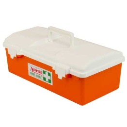 Orange Poly Portable First Aid Case