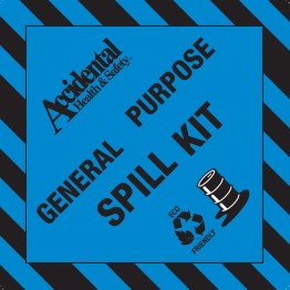 Accidental Eco-Friendly General Purpose Spill Kit Bin Label FRONT 