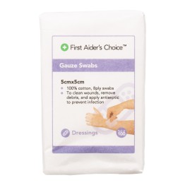 Gauze Swabs 5cm (W) x 5cm (H), Pack of 100