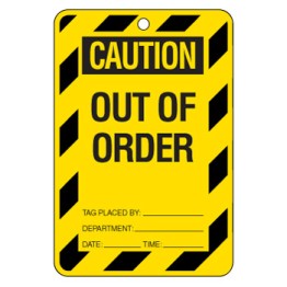 Large Economy Lockout Tags - Caution Out Of Order