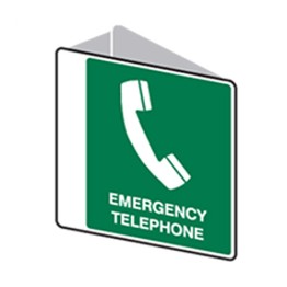 3D Sign Emergency Telephone