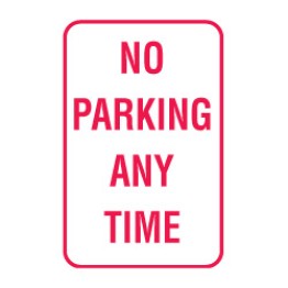 No Parking Anytime Sign