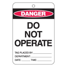 Large Economy Lockout Tags - Do No Operate