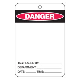 Large Economy Lockout Tags - Danger Blank Label
