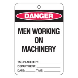 Large Economy Lockout Tags - Men Working On Machinery