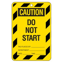 Large Economy Lockout Tags - Caution Do Not Start