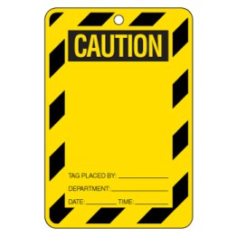 Large Economy Lockout Tags - Caution Blank Label