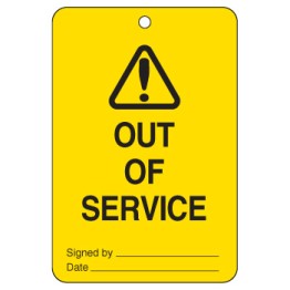 Large Economy Lockout Tags - Warning Out Of Service