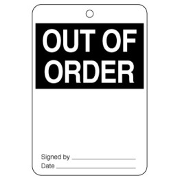 Large Economy Lockout Tags - Out Of Order