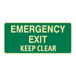 Exit & Evacuation Signs - Emergency Exit Keep Clear