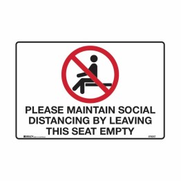 Prohibition Sign - Please Maintain Social Distancing..