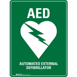 AED Defibrillator Sign Polypropylene 450 x 600