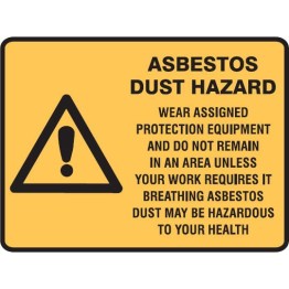 Asbestos Dust Hazard Wear Assigned Protection Equipment