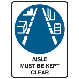Aisle Must Be Kept Clear