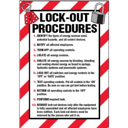 Arc Flash & Lockout Labels - Lock-Out Procedures..