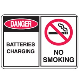 Batteries Charging/No Smoking W/Picto