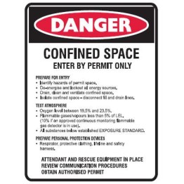 Confined Space Enter By Permit Only Etc