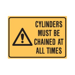 Cylinders Must Be Chained At All Times Labels 90x125 SAV Pk5