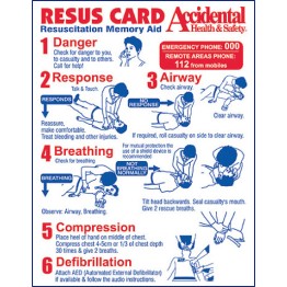 CPR Resuscitation Pocket Card FAC