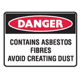 Danger Contains Asbestos Fibres Avoid Creating Dust Labels 125x90 SAV Pk5