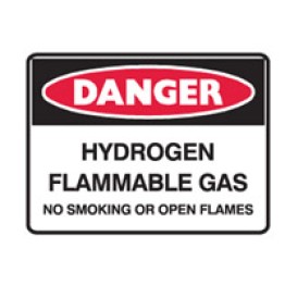 Hydrogen Flammable Gas No Smoking Or Open Flames
