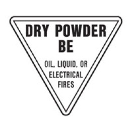Fire Equipment Triangle Signs - Dry Powder BE