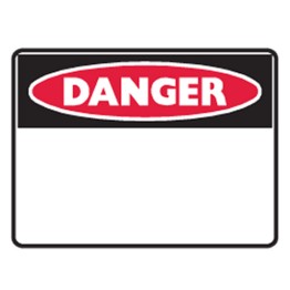 Danger Blank Labels 125x90 SAV Pk5