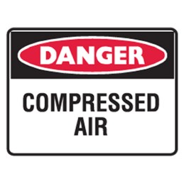 Danger Compressed Air Labels 125x90 SAV Pk5