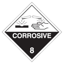 Corrosive 8 - 100 x 100mm Paper Roll 1000