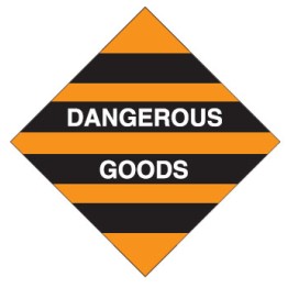Dangerous Goods (Orange) - 100 x 100mm Paper Roll 1000