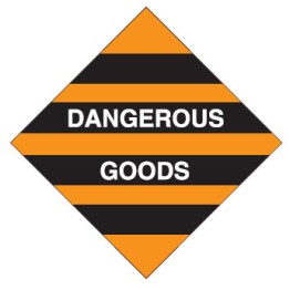 Dangerous Goods (Orange) - 100 x 100mm Paper Roll 1000