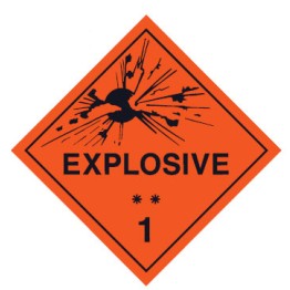 Explosive 1 - 250 x 250mm Self Adhesive Vinyl