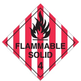 Dangerous Goods Labels & Placards - Flammable Solid 4