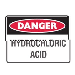 Dangerous Goods Signs - Danger Sign Hydrochloric Acid