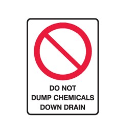 Do Not Dump Chemicals Down Drain