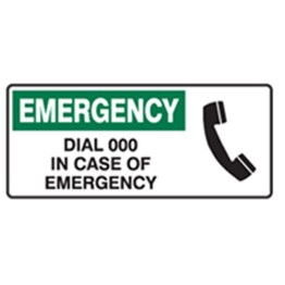 Emergency Dial 000 In Case Of Emergency