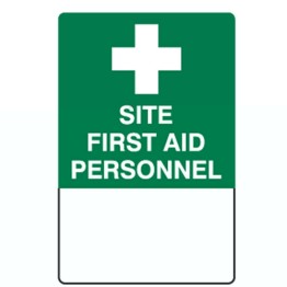 Emergency Info Signs - Site First Aid Personnel
