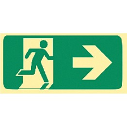 Exit & Evacuation Signs - Arrow Right (Wth Picto)