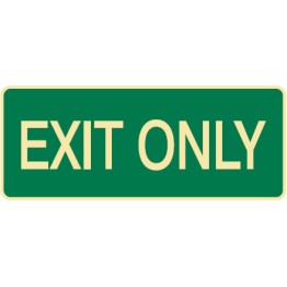 Exit & Evacuation Signs - Exit Only
