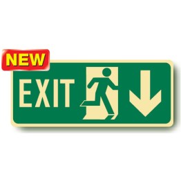 Exit Sign - Exit Man Running Arrow Down