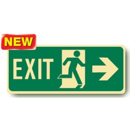 Exit Sign - Exit Man Running Arrow Right