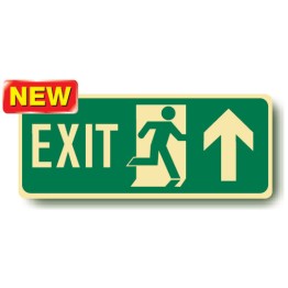 Exit Sign - Exit Man Running Arrow Up