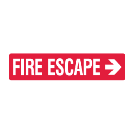 Fire Equipment Signs - Fire Escape Arrow Right