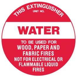 Fire Equipment Disc - Water