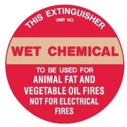 Fire Equipment Disc - Wet Chemical