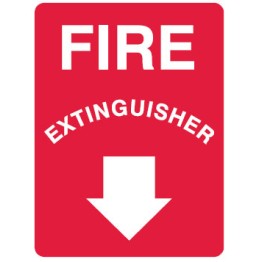 Fire Equipment Signs - Fire Extinguisher Arrow Down