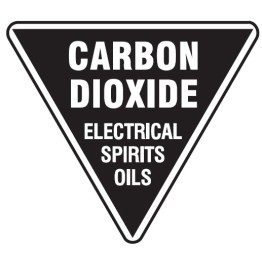 Fire Equipment Triangle Signs - Carbon Dioxide