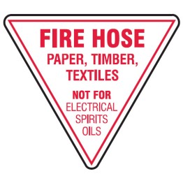 Fire Equipment Triangle Signs - Fire Hose
